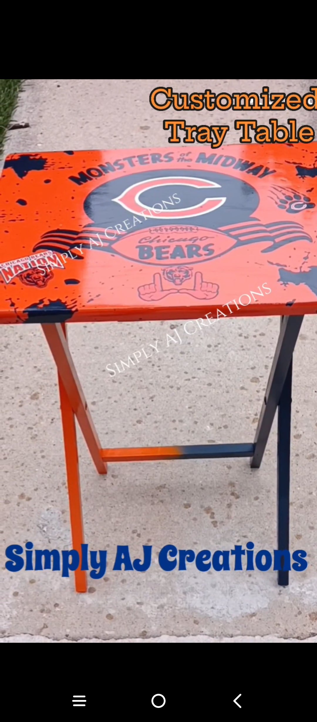 Tray Table /Customized with Team of your choice